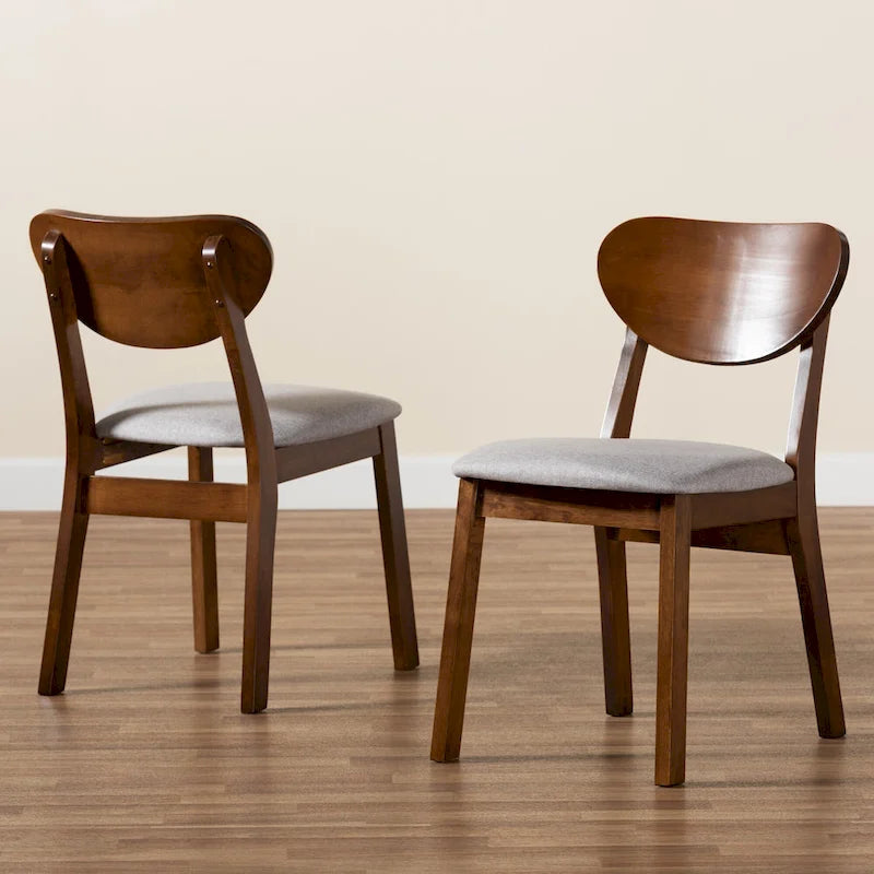 Ensemble de chaises de salle à manger 2 pièces Damara style moderne du milieu du siècle