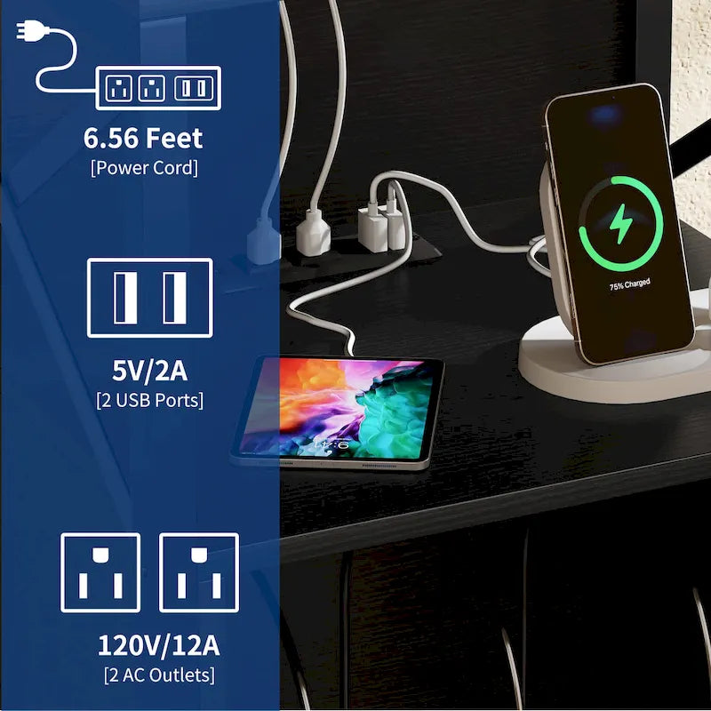 Support de platine vinyle Moasis à roulettes avec éclairage LED et station de charge