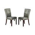 Chaise de salle à manger rembourrée en cuir, lot de 2