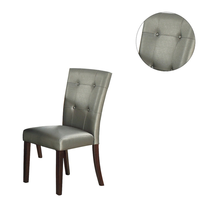 Chaise de salle à manger rembourrée en cuir, lot de 2