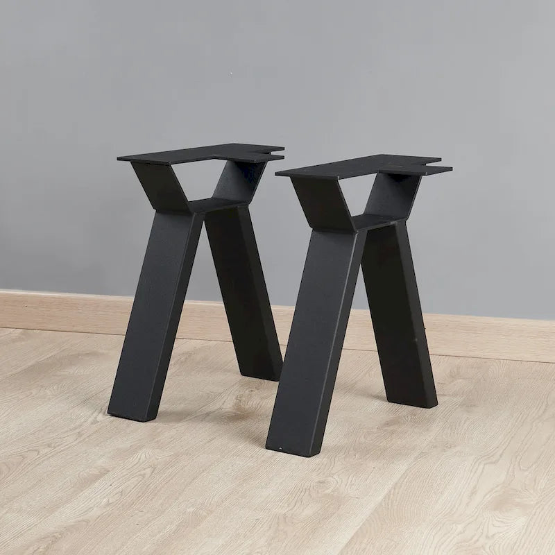 Pied de table noir robuste pour meubles