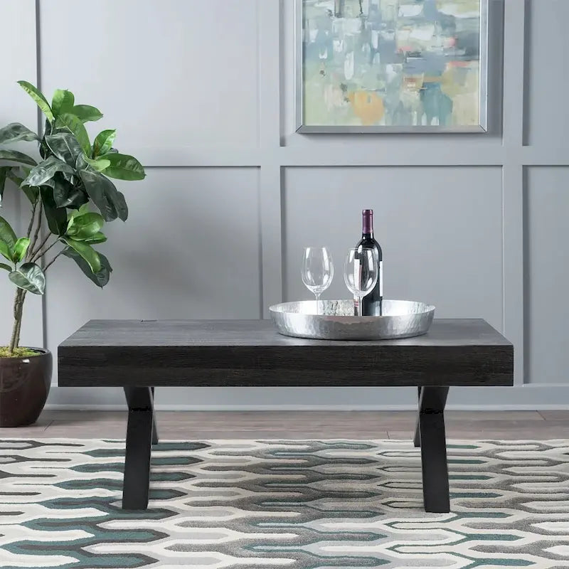 Pied de table noir robuste pour meubles