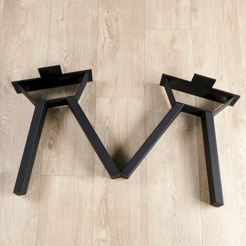 Pied de table noir robuste pour meubles