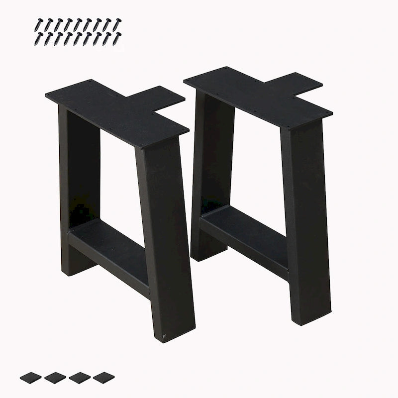 Pied de table noir robuste pour meubles
