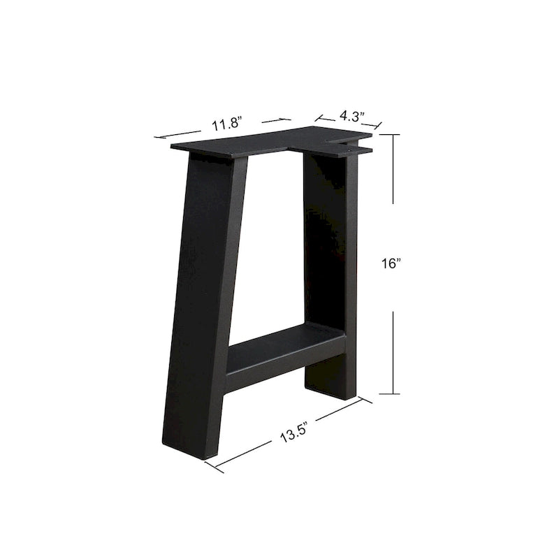 Pied de table noir robuste pour meubles