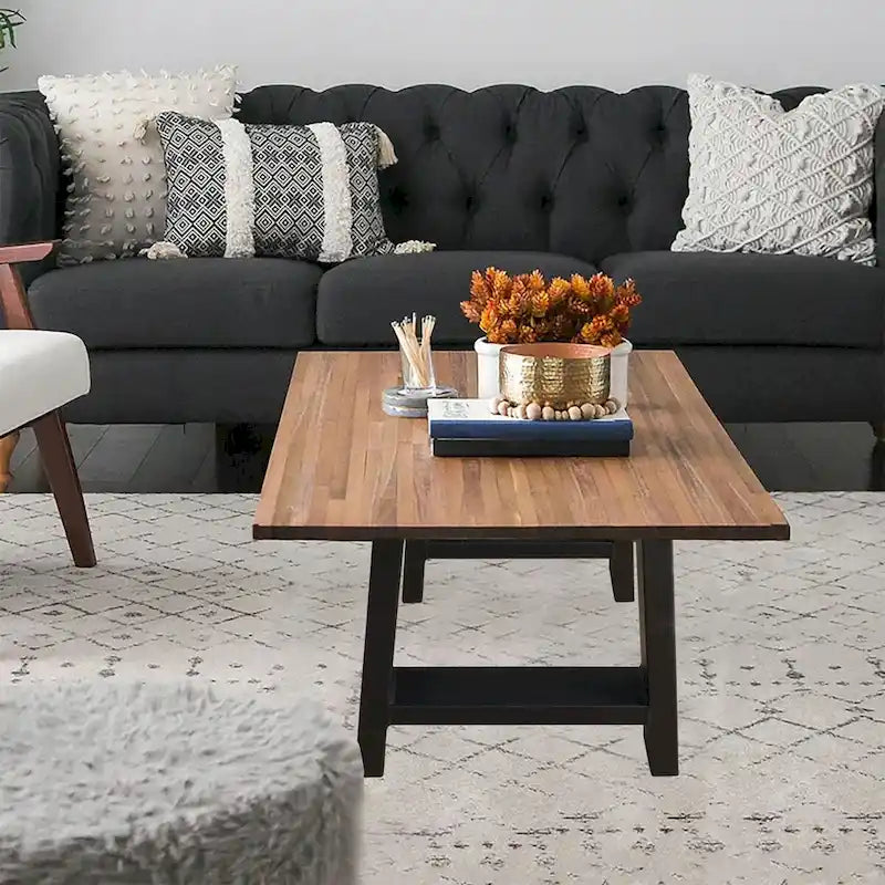 Pied de table noir robuste pour meubles