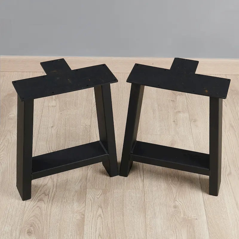 Pied de table noir robuste pour meubles