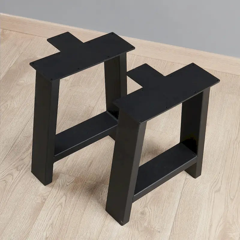 Pied de table noir robuste pour meubles