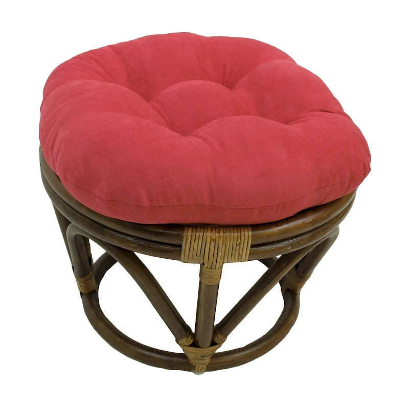 Repose-pieds Bali de 45 cm avec coussin en microfibre