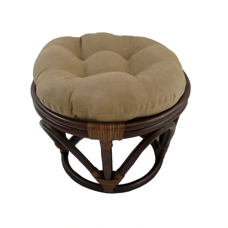 Repose-pieds Bali de 45 cm avec coussin en microfibre