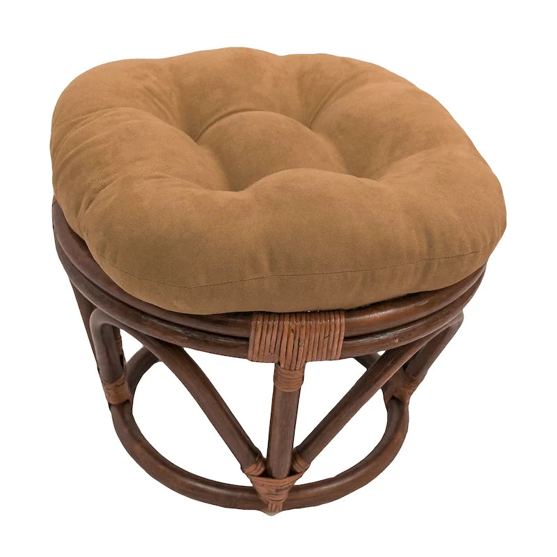 Repose-pieds Bali de 45 cm avec coussin en microfibre