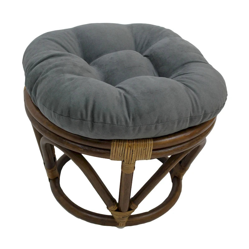 Repose-pieds Bali de 45 cm avec coussin en microfibre