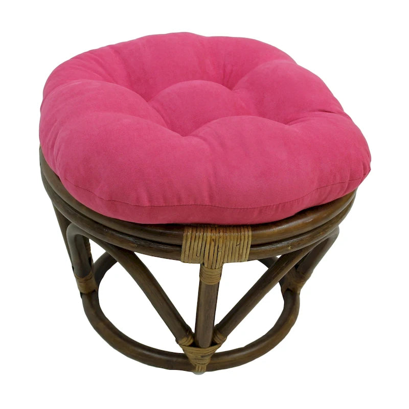Repose-pieds Bali de 45 cm avec coussin en microfibre