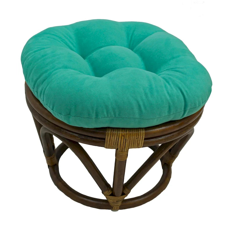 Repose-pieds Bali de 45 cm avec coussin en microfibre