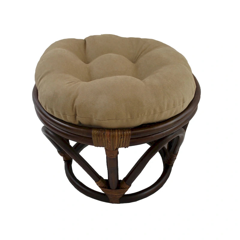 Repose-pieds Bali de 45 cm avec coussin en microfibre