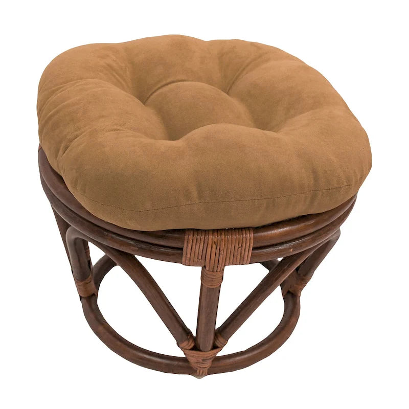 Repose-pieds Bali de 45 cm avec coussin en microfibre