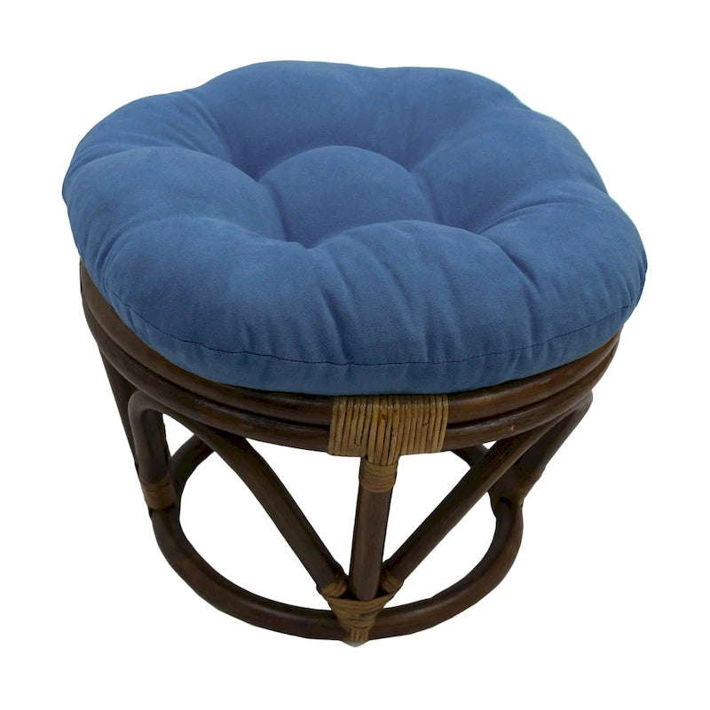 Repose-pieds Bali de 45 cm avec coussin en microfibre