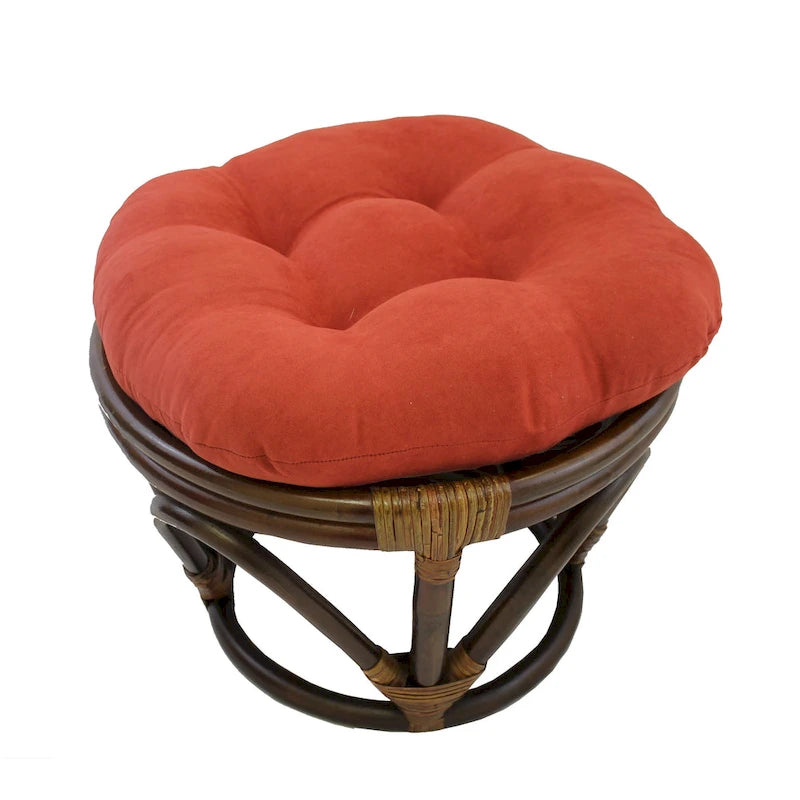 Repose-pieds Bali de 45 cm avec coussin en microfibre