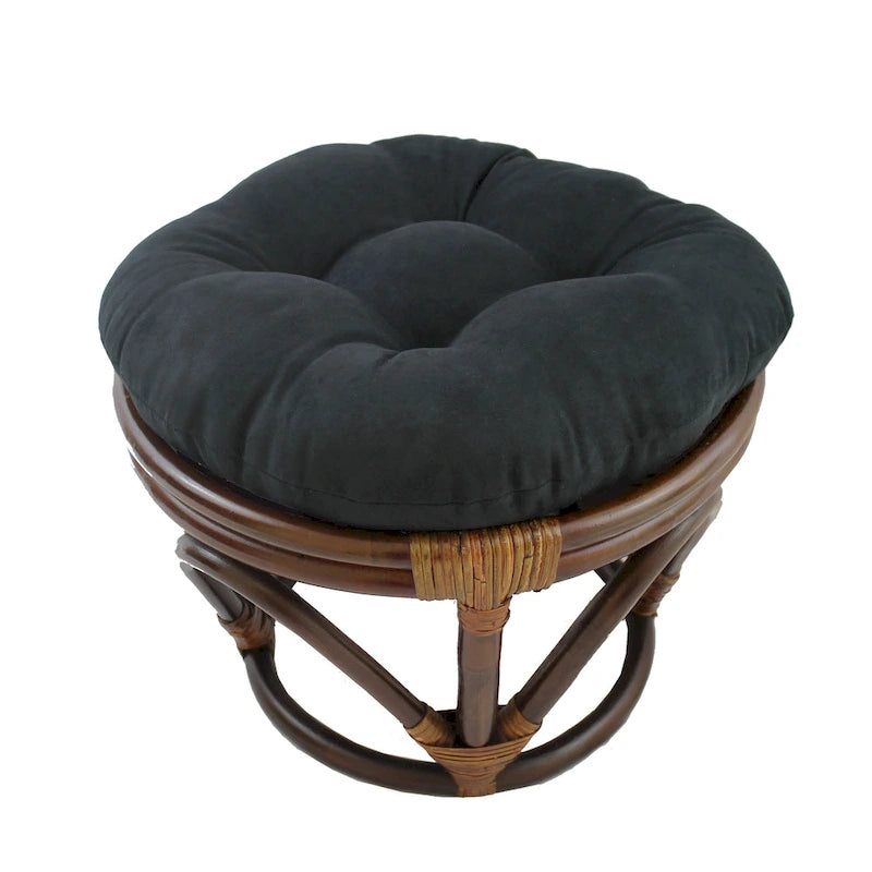 Repose-pieds Bali de 45 cm avec coussin en microfibre