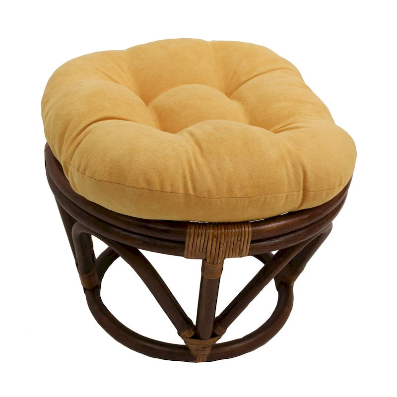 Repose-pieds Bali de 45 cm avec coussin en microfibre