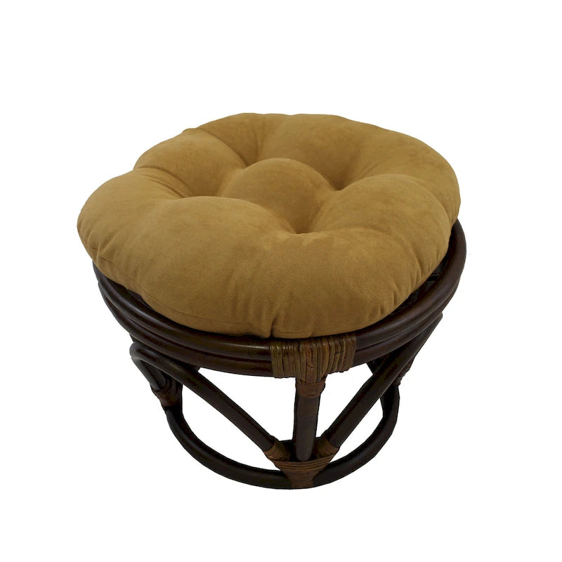 Repose-pieds Bali de 45 cm avec coussin en microfibre