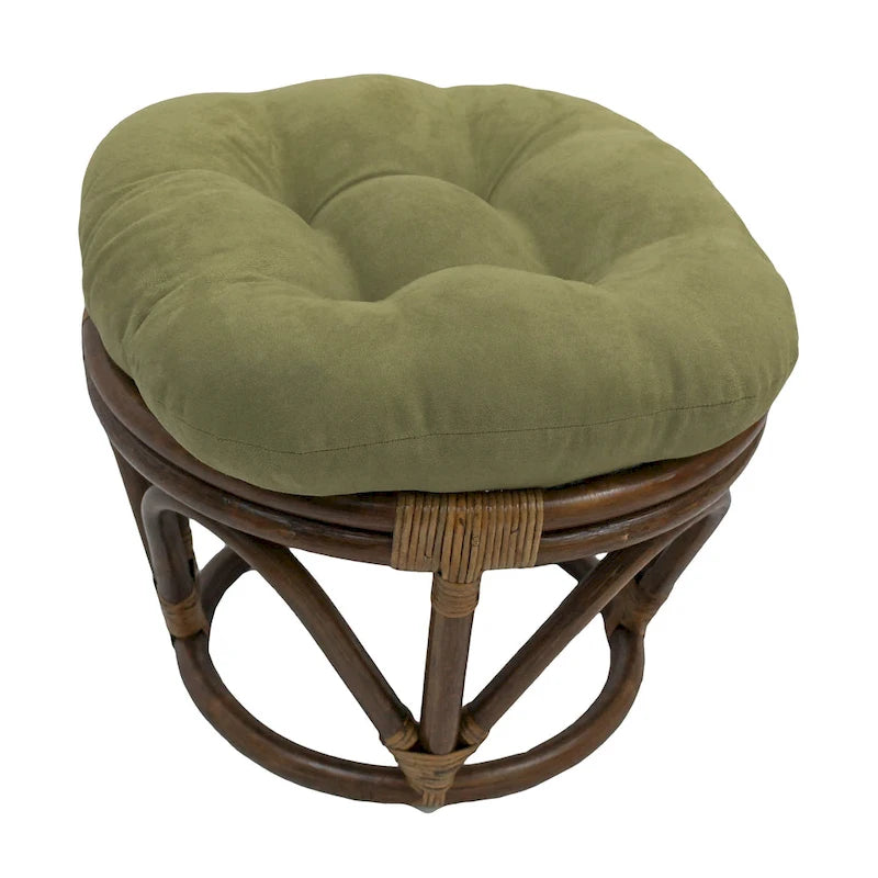 Repose-pieds Bali de 45 cm avec coussin en microfibre