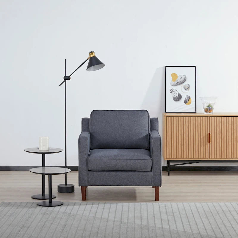 Fauteuil d'appoint moderne Sedona, fauteuil en similicuir/cuir végétalien