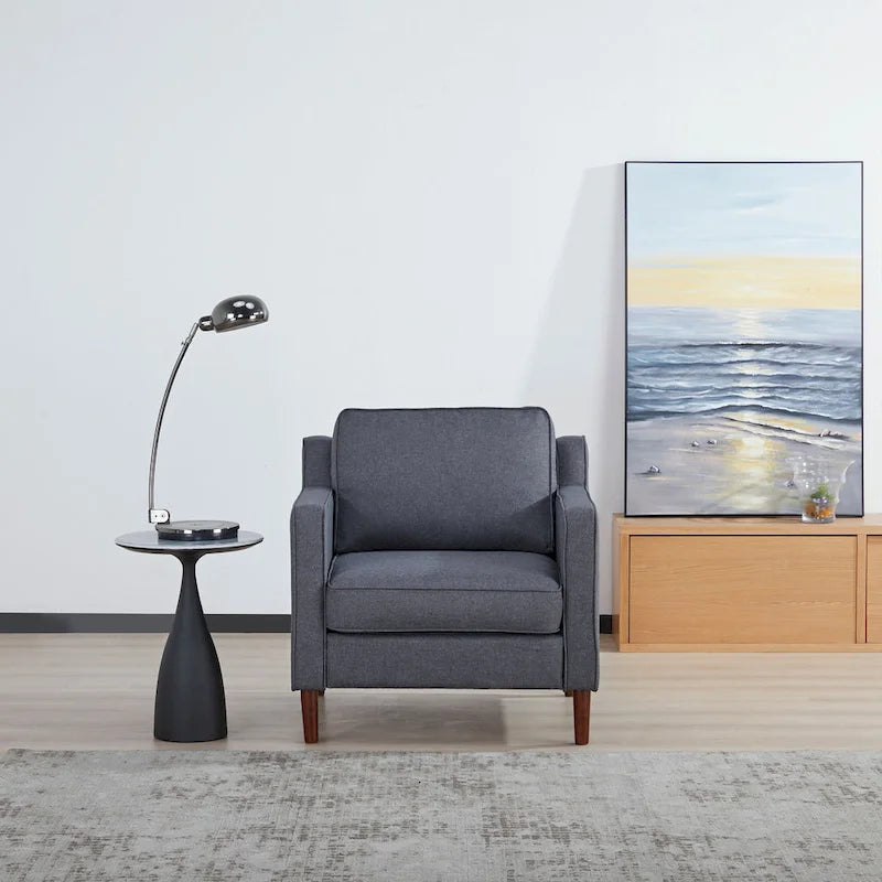 Fauteuil d'appoint moderne Sedona, fauteuil en similicuir/cuir végétalien