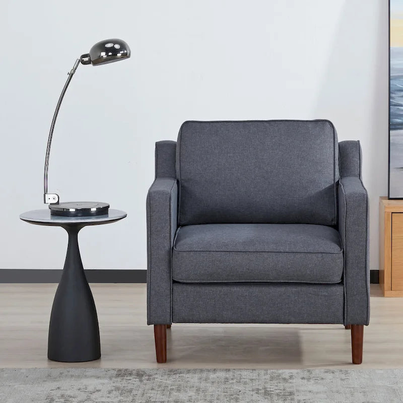 Fauteuil d'appoint moderne Sedona, fauteuil en similicuir/cuir végétalien
