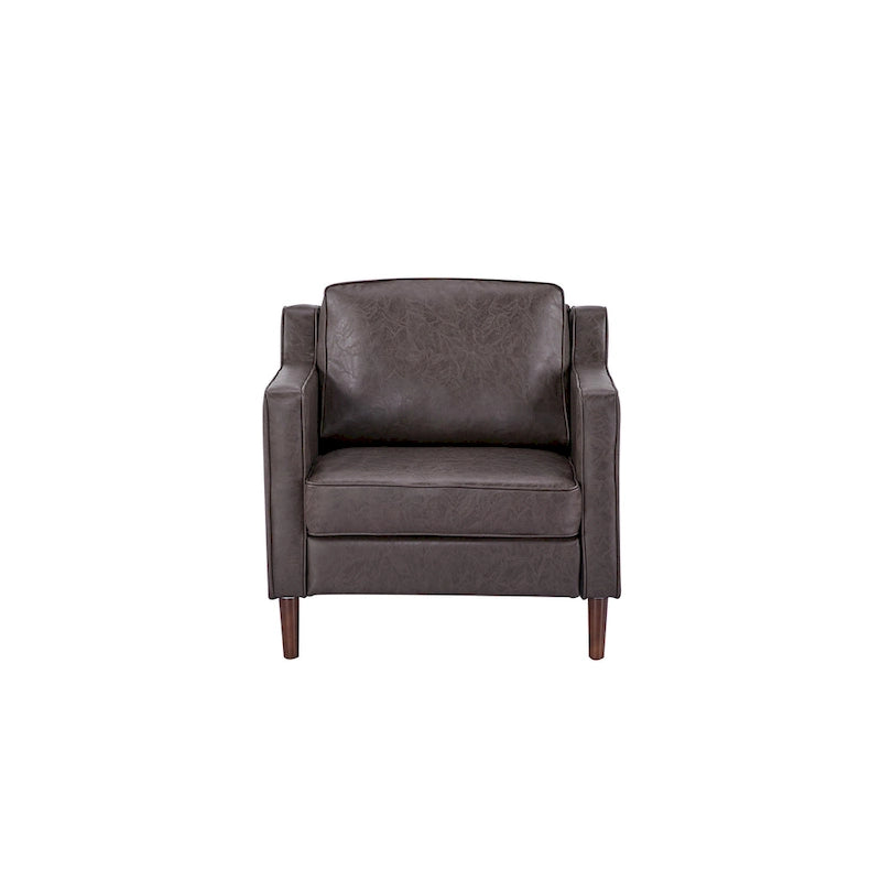 Fauteuil d'appoint moderne Sedona, fauteuil en similicuir/cuir végétalien