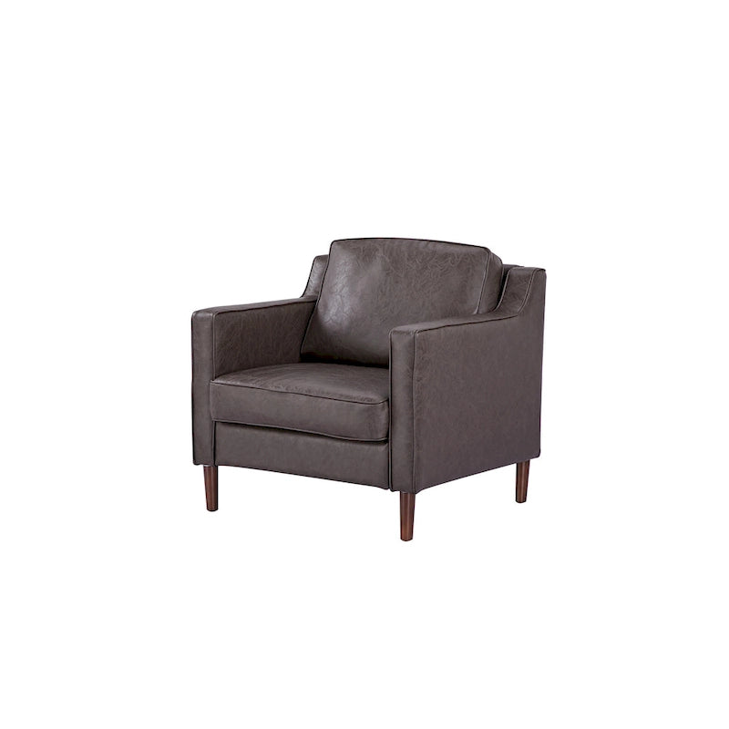 Fauteuil d'appoint moderne Sedona, fauteuil en similicuir/cuir végétalien