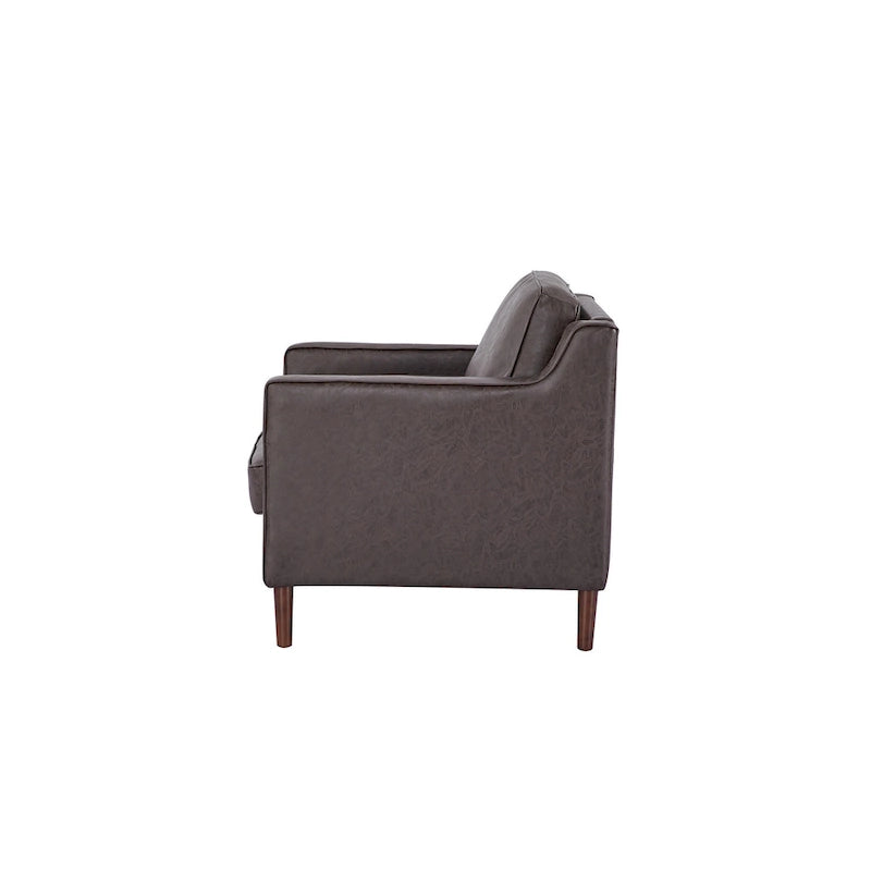 Fauteuil d'appoint moderne Sedona, fauteuil en similicuir/cuir végétalien
