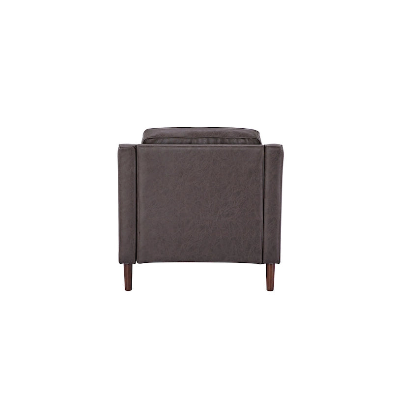 Fauteuil d'appoint moderne Sedona, fauteuil en similicuir/cuir végétalien