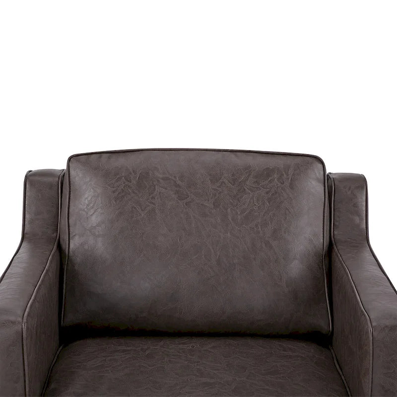 Fauteuil d'appoint moderne Sedona, fauteuil en similicuir/cuir végétalien
