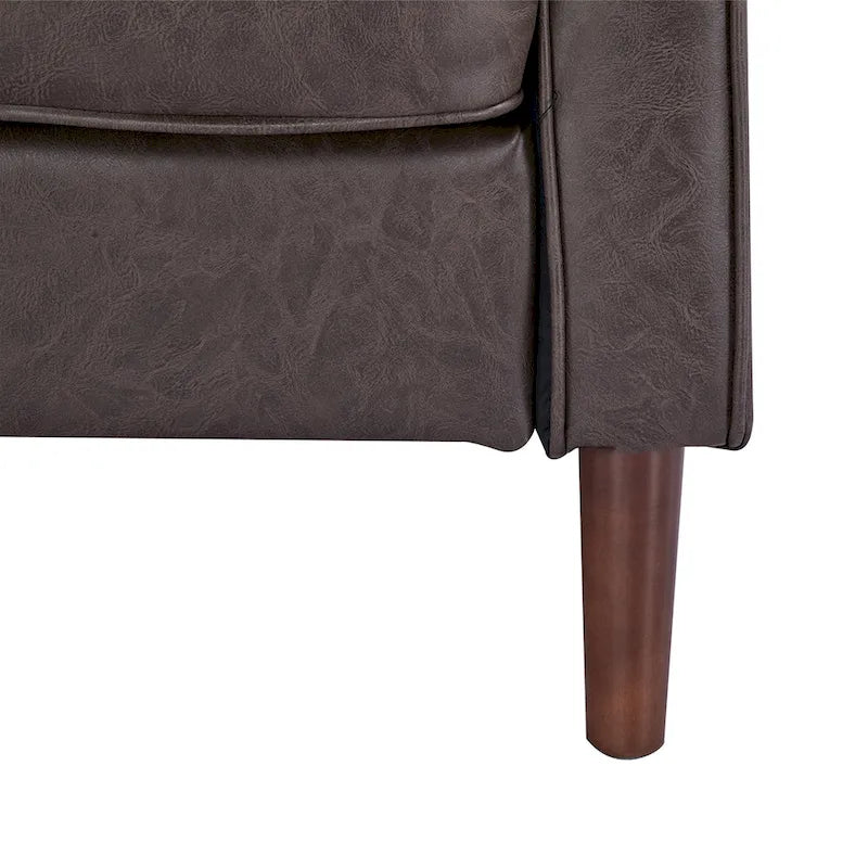 Fauteuil d'appoint moderne Sedona, fauteuil en similicuir/cuir végétalien