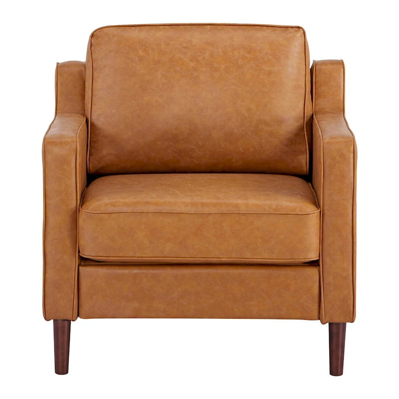 Fauteuil d'appoint moderne Sedona, fauteuil en similicuir/cuir végétalien