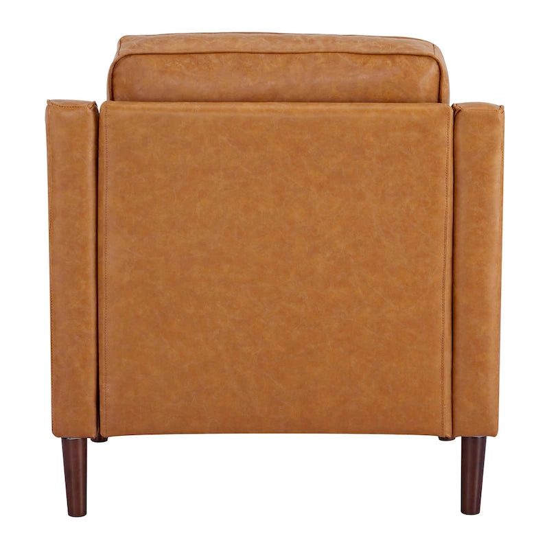 Fauteuil d'appoint moderne Sedona, fauteuil en similicuir/cuir végétalien