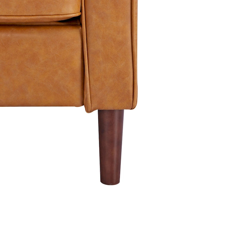 Fauteuil d'appoint moderne Sedona, fauteuil en similicuir/cuir végétalien