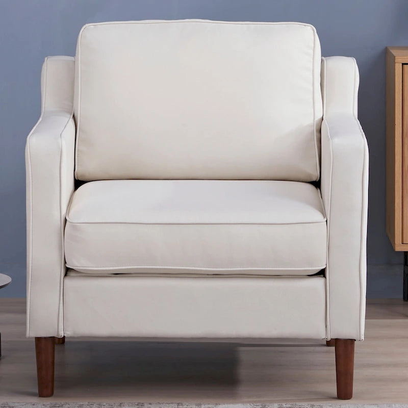 Fauteuil d'appoint moderne Sedona, fauteuil en similicuir/cuir végétalien