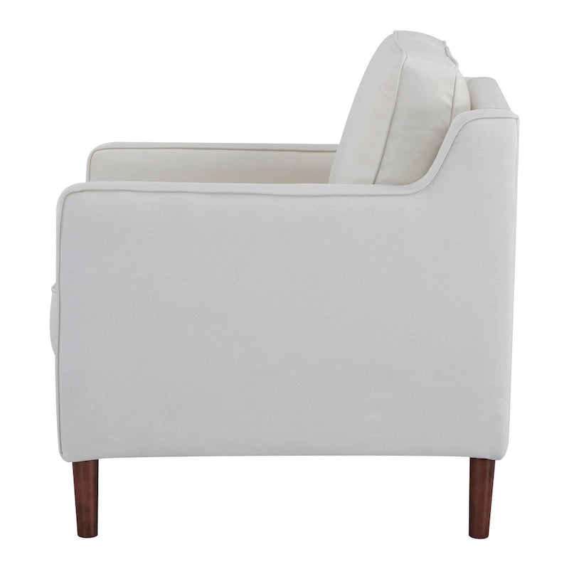 Fauteuil d'appoint moderne Sedona, fauteuil en similicuir/cuir végétalien