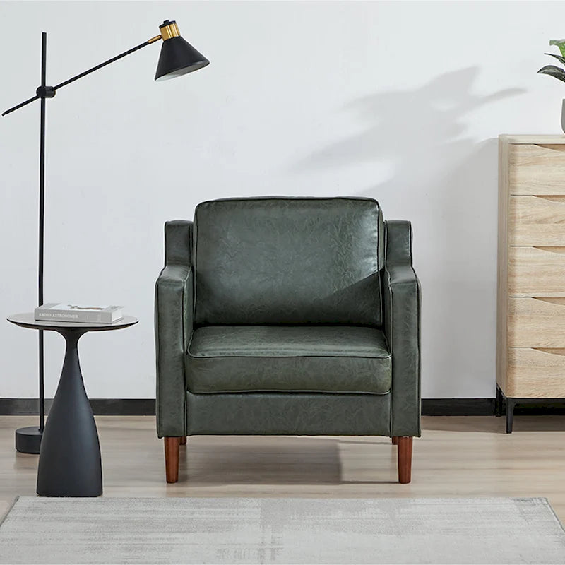 Fauteuil d'appoint moderne Sedona, fauteuil en similicuir/cuir végétalien