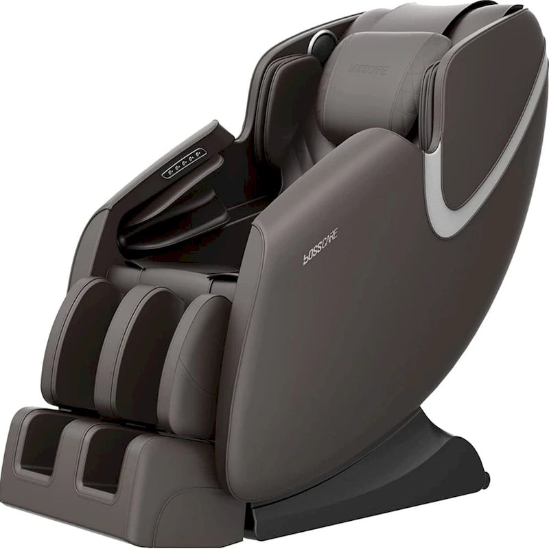 Fauteuil de massage inclinable avec fonction zéro gravité, coussins d'air, haut-parleur Bluetooth et rouleau de massage pour les pieds (noir)