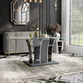 Table de salle à manger moderne Resk de 72 pouces avec plateau en verre et bois de Furniture of America