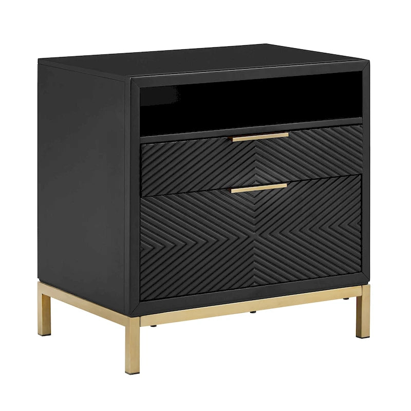 Table de chevet Elea 26 pouces de haut à 2 tiroirs par iNSPIRE Q Bold