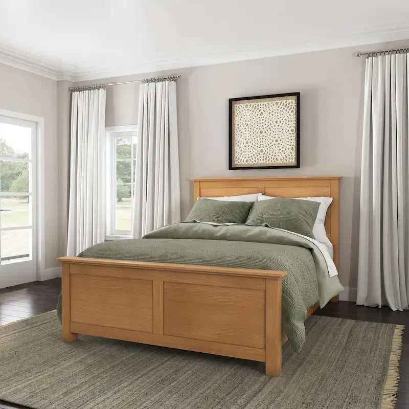 Lit queen en bois brun Oak Park de Homestyles