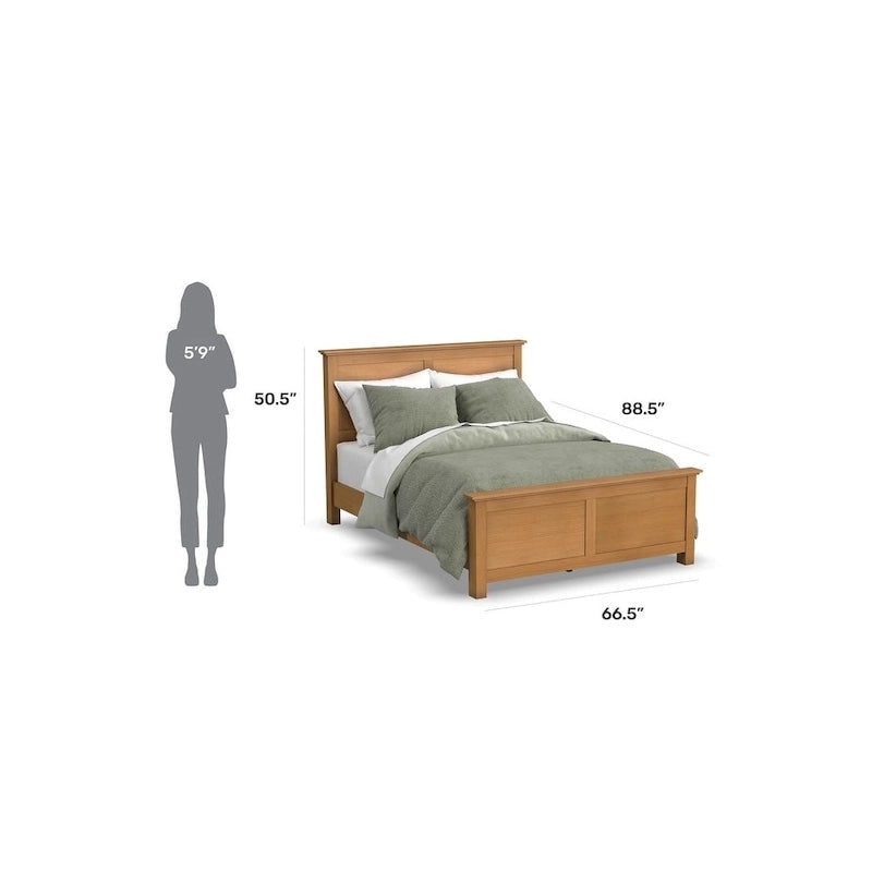 Lit queen en bois brun Oak Park de Homestyles
