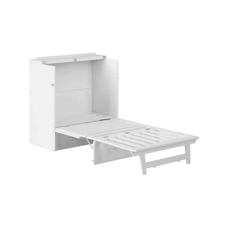 Lit escamotable Northfield Twin XL avec matelas blanc
