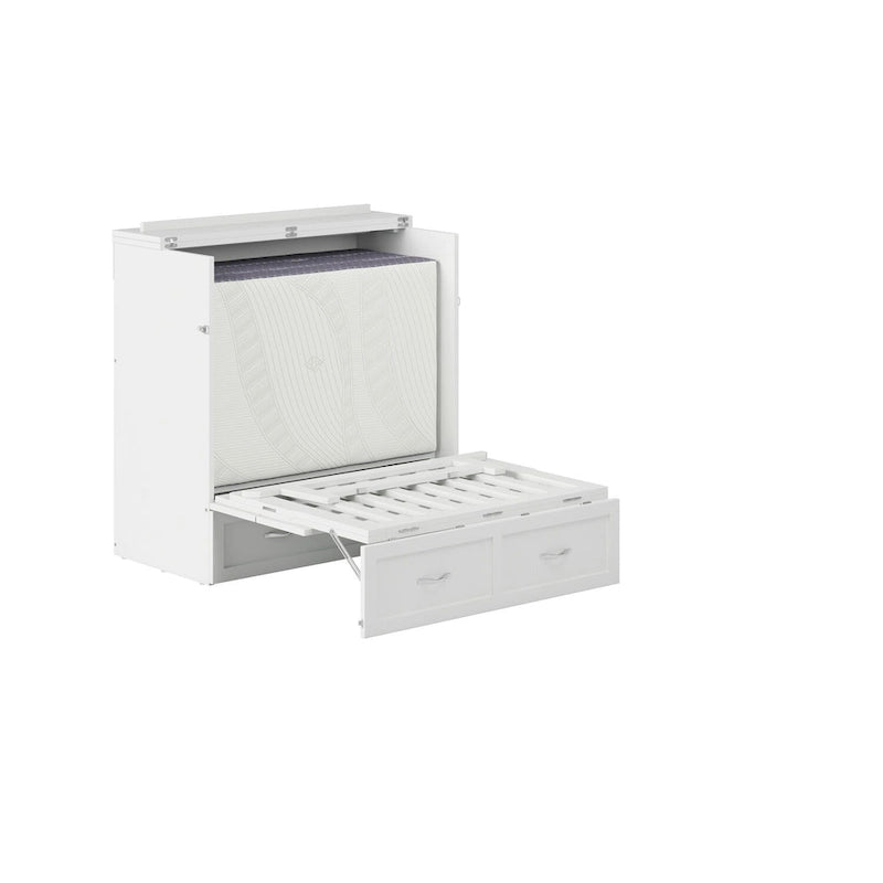 Lit escamotable Northfield Twin XL avec matelas blanc