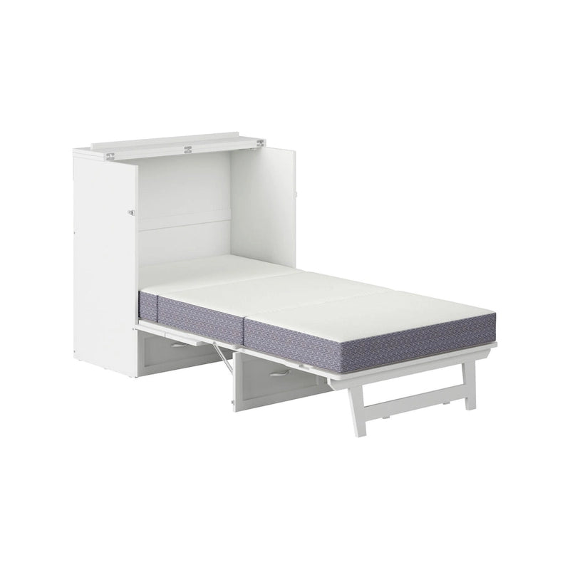 Lit escamotable Northfield Twin XL avec matelas blanc