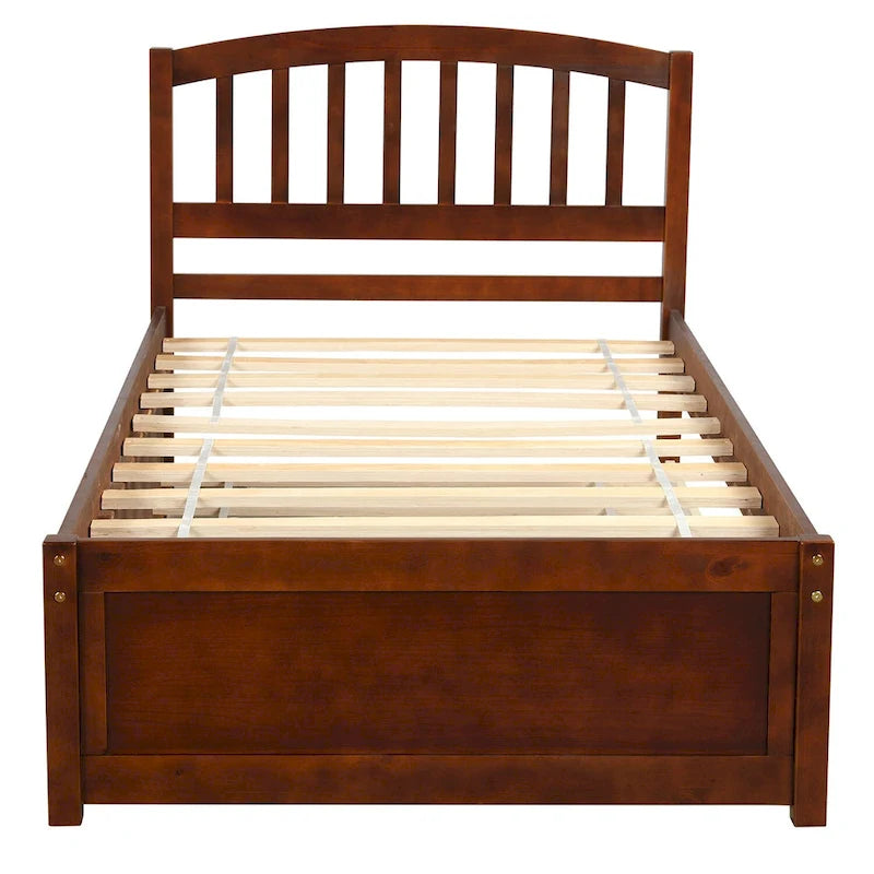 Cadre de lit plateforme en bois pour lit simple avec lit gigogne